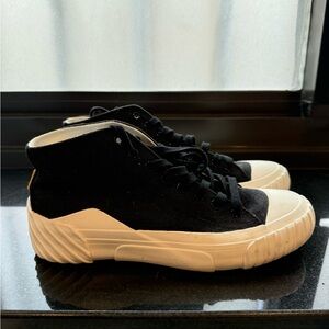 Kenzo Black and White High-Top Sneakers